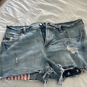 Patriotic Denim Shorts